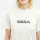 Napapijri Women's Box Logo T-Shirt in White Whisper