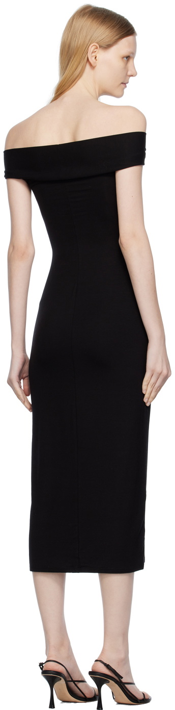Reformation Black Fiorello Midi Dress