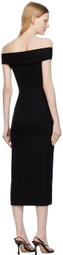 Reformation Black Fiorello Midi Dress