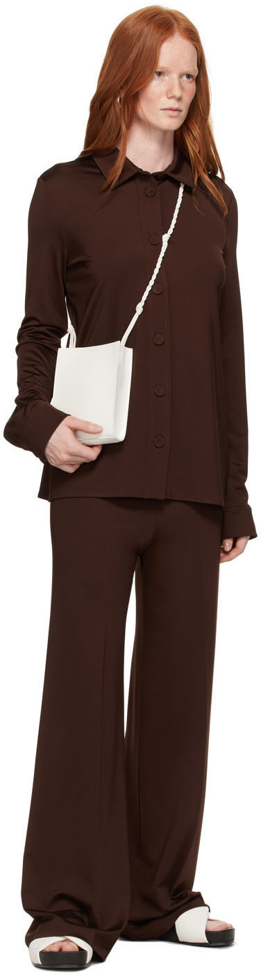 オールインワン・サロペット Jil Sander Brown Viscose Dress Women's Jil Sander Outlet | Sale Up To 70% Off At THE OUTNET