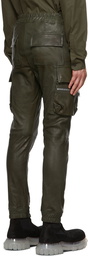 Rick Owens Green Mastodon Leather Pants