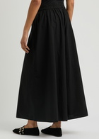 Eileen Fisher Cropped Wide-leg Cotton Trousers Black