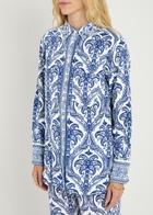 Farm Rio Tropical Printed Linen-blend Pyjama Shirt Navy