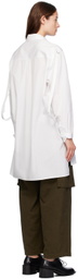 Y's White Open Tab Shirt