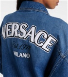 Versace Versace Milano patch-appliqué denim jacket