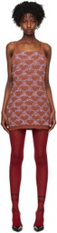 Marco Rambaldi Brown Heart Minidress