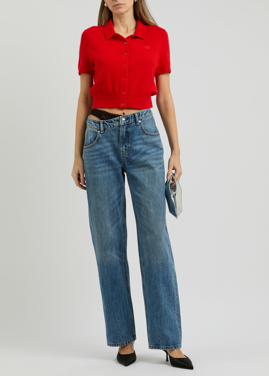 Alexanderwang.t Underwear-effect Straight-leg Jeans Blue