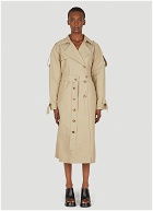 Double Breasted Trench Coat in Beige
