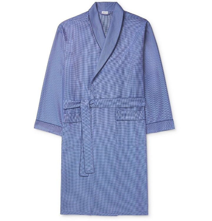 Photo: Zimmerli - Cotton-Jacquard Robe - Blue