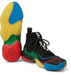 adidas Consortium - Pharrell Williams Crazy BYW LVL X Mesh and Suede Sneakers - Men - Black