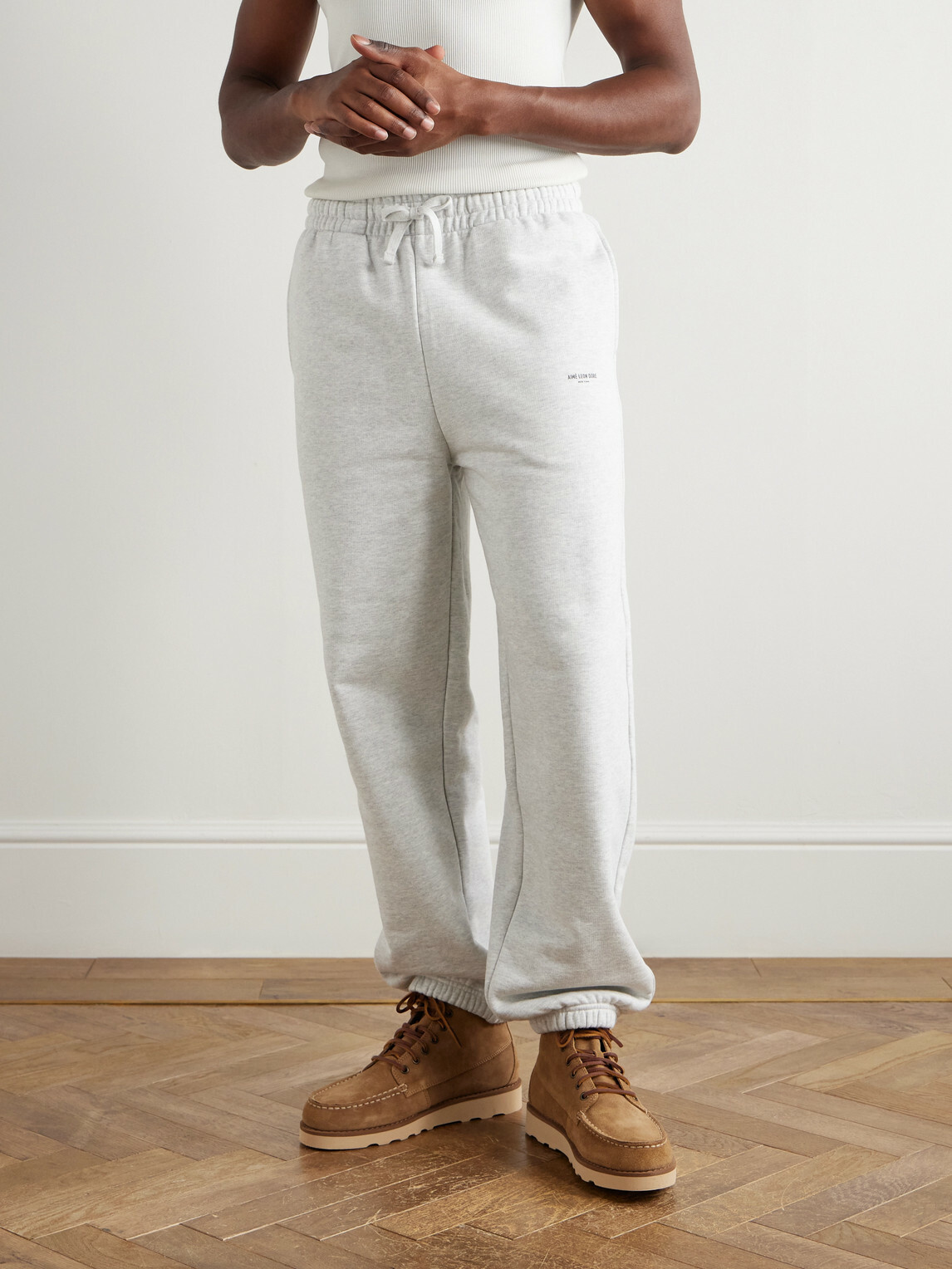 Aimé Leon Dore - Straight-Leg Logo-Print Cotton-Jersey Sweatpants - Gray