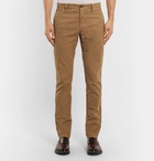 Incotex - Slim-Fit Textured Stretch-Cotton Trousers - Men - Tan