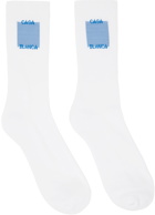 Casablanca White Rib Socks