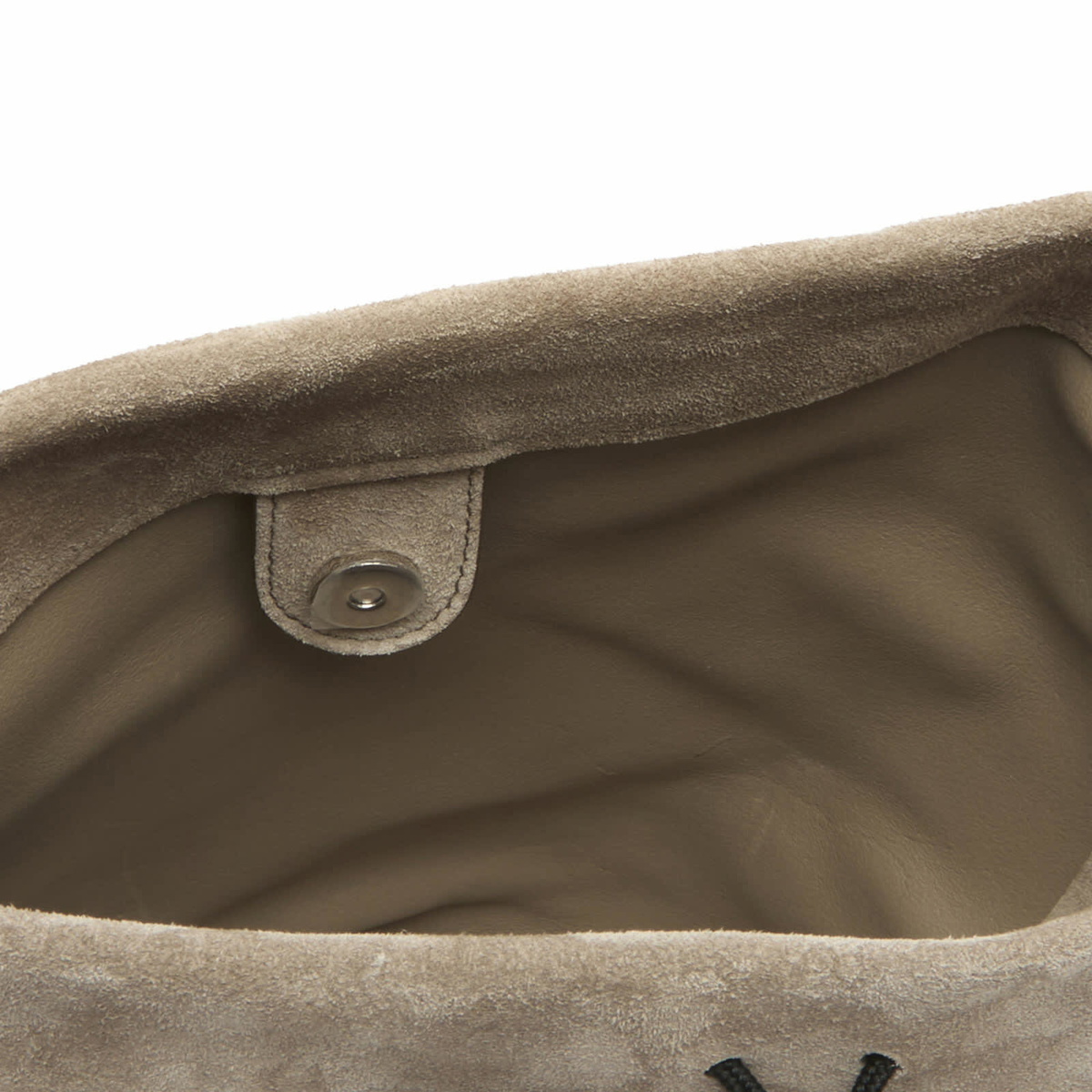 Maison Margiela Women's Suede Small Shoulder Pouch in Vison/Black/Chestnut 