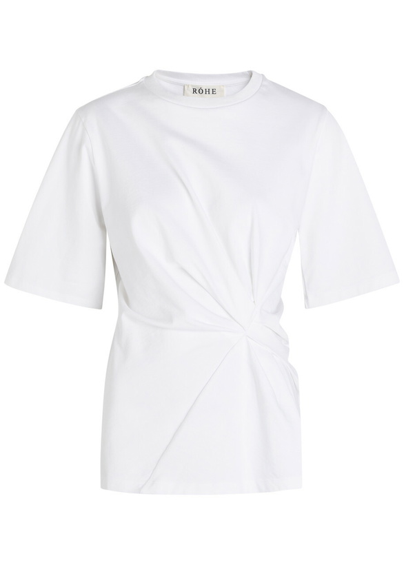 Photo: Rohe Gathered Cotton T-shirt White