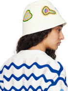 Casablanca White Crochet Bucket Hat