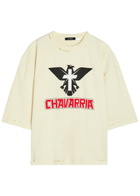Willy Chavarria Tectate Buffalo Printed Cotton T-shirt White