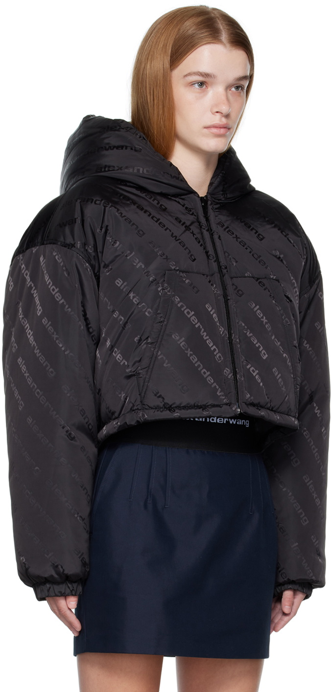 Alexander Wang Black Down Jacquard Jacket Alexander Wang