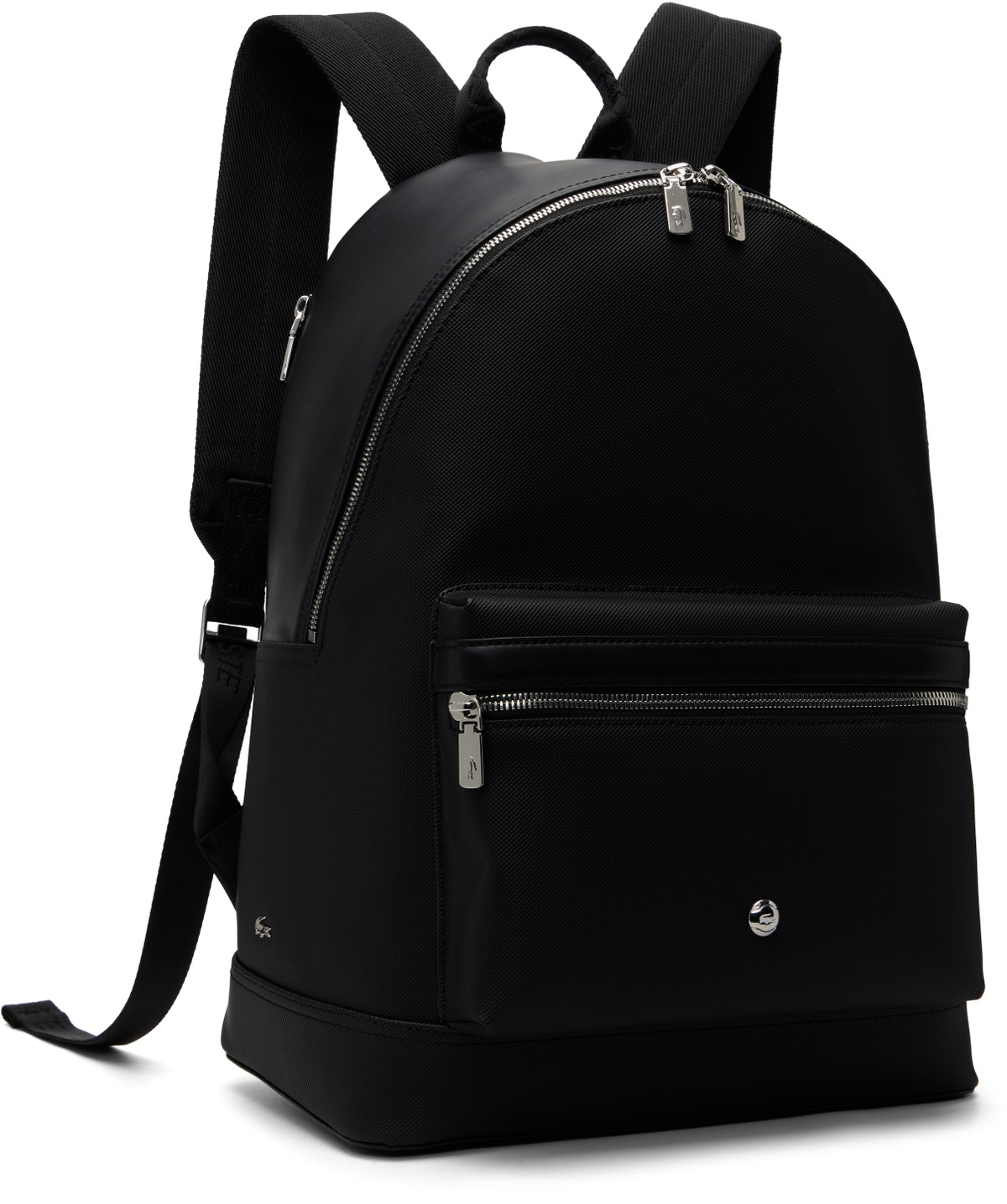 Lacoste Black Poly Canvas Backpack
