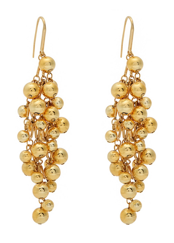 Photo: Isabel Marant Tiva Beaded Drop Earrings - Gold - One Size