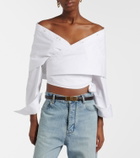 Balenciaga Off-shoulder cotton top
