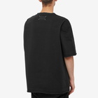 Maison Margiela Men's Unfinished Heavy Jersey T-Shirt in Washed Black