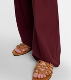 Loewe Petal Anagram leather slides