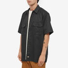 Dickies Men's Short Sleeve Work Shirt in Black