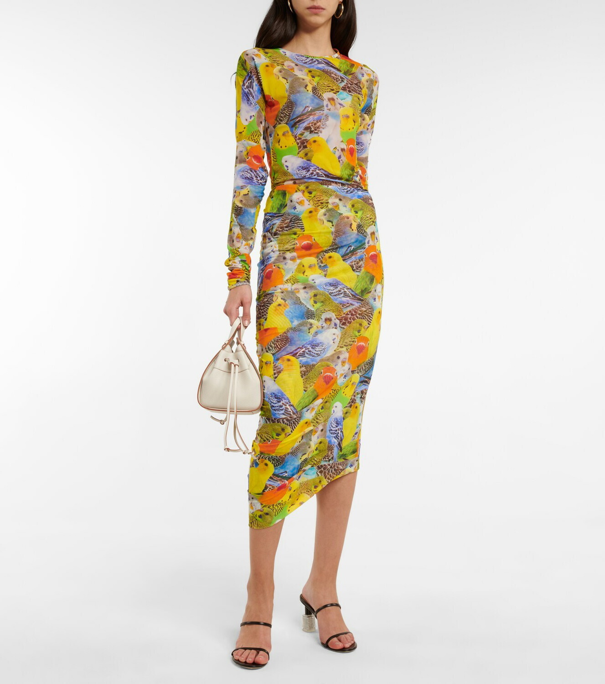 ワンピース LOEWE Women Mid Skirts S616Y09XB48727 GREEN Pebble dress in viscose and linen Green - LOEWE