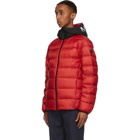 Moncler Red and Black Down Provins Jacket