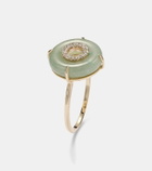 Mateo 14kt gold ring with jade and diamonds