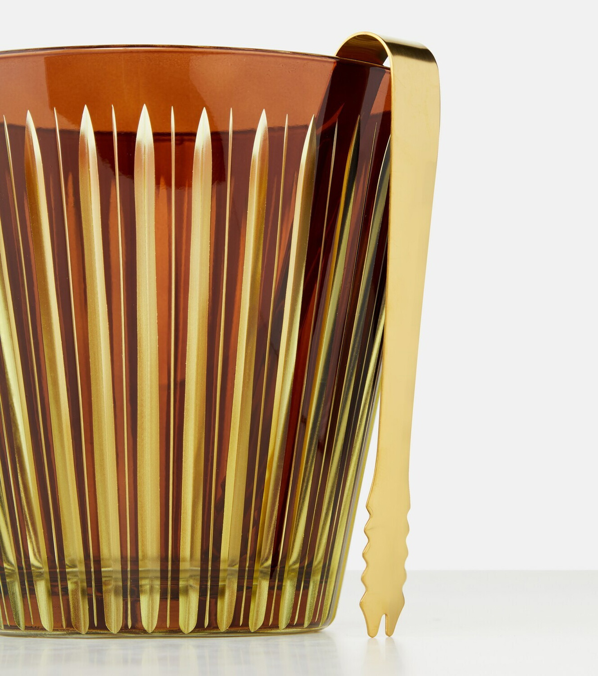 L'Objet Prism ice bucket and tongs set