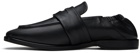AFTER PRAY Black Square Penny Banding Loafers