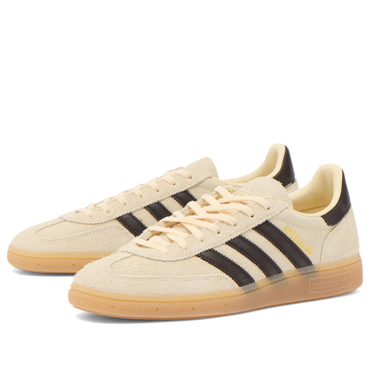 Adidas Women's Handball Spezial Sneaker in Warm Vanilla/Aurora Coffee/Gold Met.
