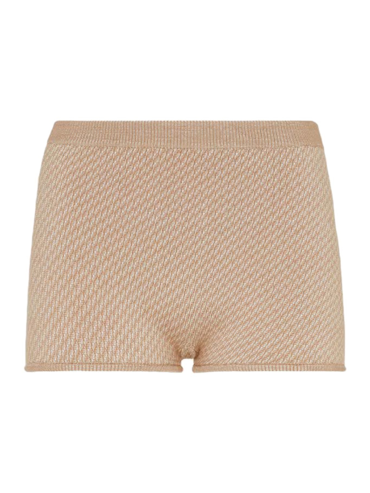 Fendi Brown Silk Twill 'Forever Fendi' Bermuda Shorts Fendi