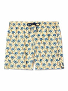 Canali - Slim-Fit Short-Length Printed Swim Shorts - Yellow