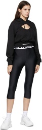 Versace Jeans Couture Black Cut-Out Hoodie