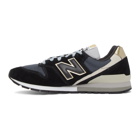 New Balance Black and Gold 996 Sneakers