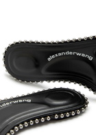 Alexander Wang Nia Ballchain Leather Sliders Black