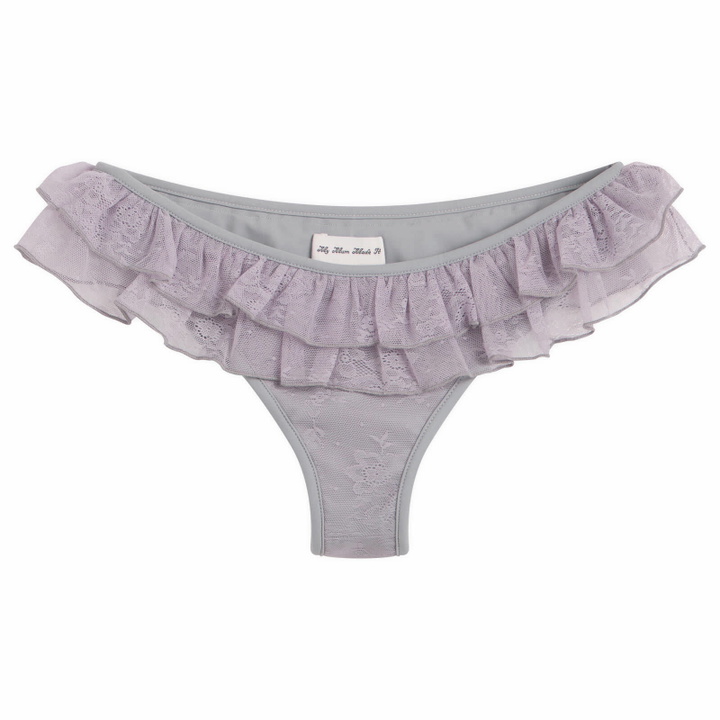 Photo: My Mum Made It Women's Lace Frill Bikini Bottom in Wisteria