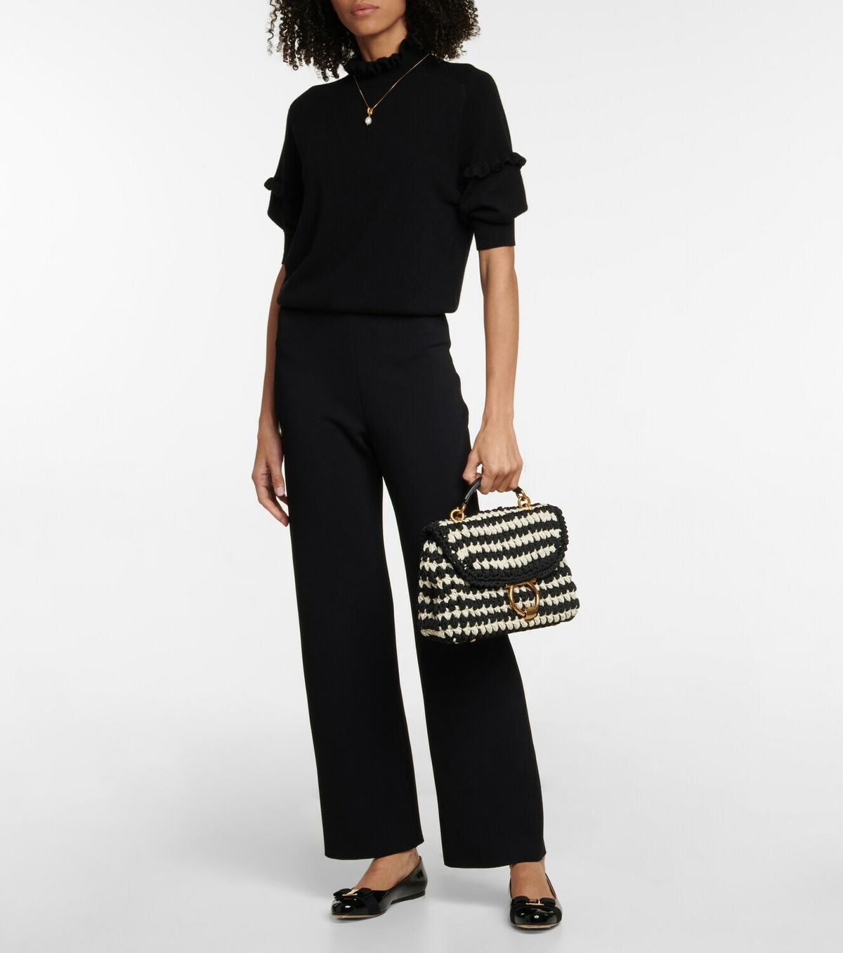 Ferragamo Gancini braided cord tote
