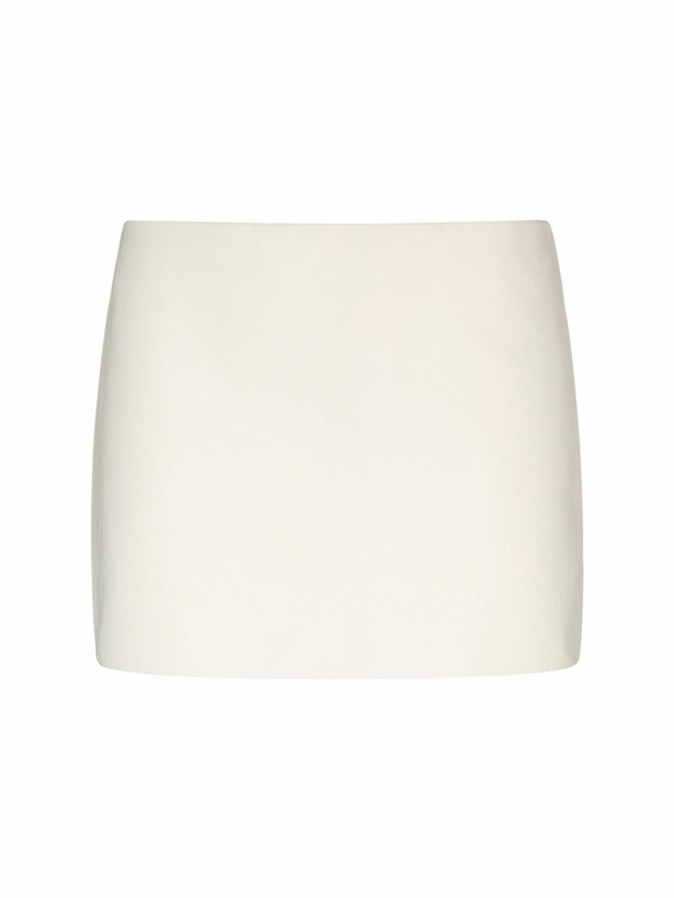 Photo: KHAITE - Jett Short Leather Skirt