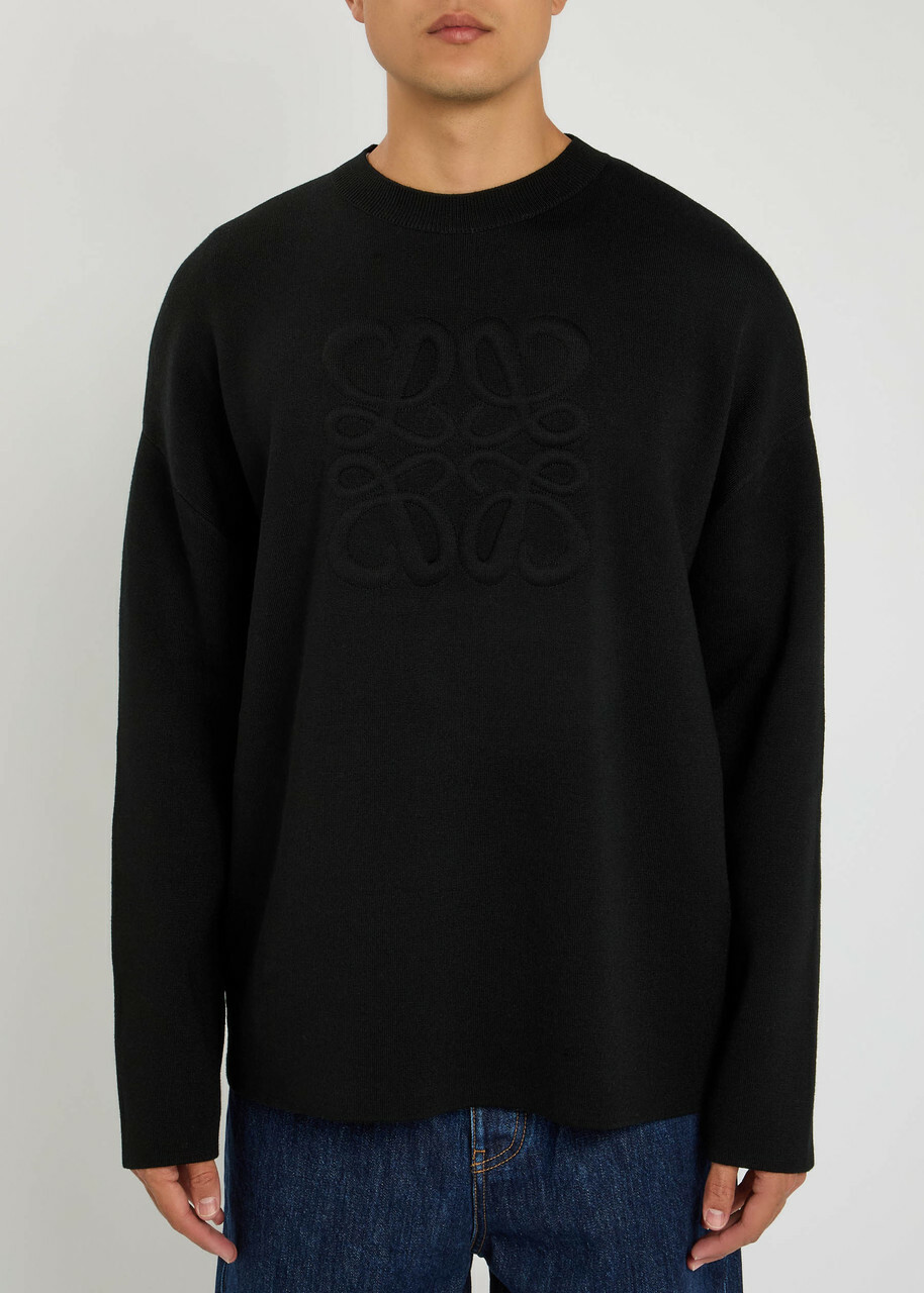 Loewe Anagram Wool-blend Sweatshirt Black