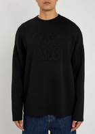 Loewe Anagram Wool-blend Sweatshirt Black