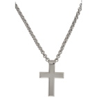 Givenchy Silver Thick 2G Cross Necklace