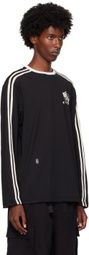 Kijun Black Football Long Sleeve T-Shirt