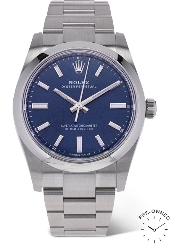 Photo: ROLEX - Pre-Owned 2009 Oyster Perpetual Automatic 34mm Oystersteel Watch, Ref. No. 124200