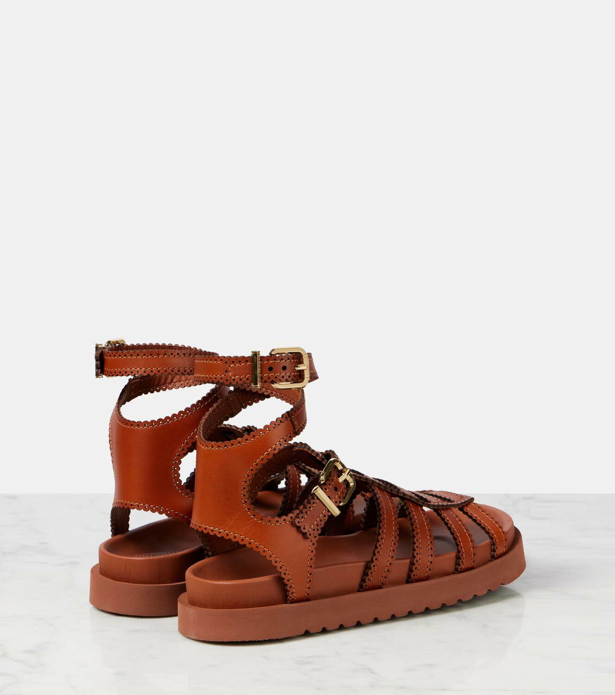 Zimmermann Goldie leather gladiator sandals