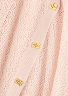 Ganni Pointelle Knit Cardigan Light Pink