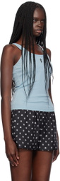 AMIRI Blue 'Amiri' Stacked Ribbed Tank Top